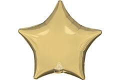 Foil Balloon - Shape - Star - White Gold - 45 cm